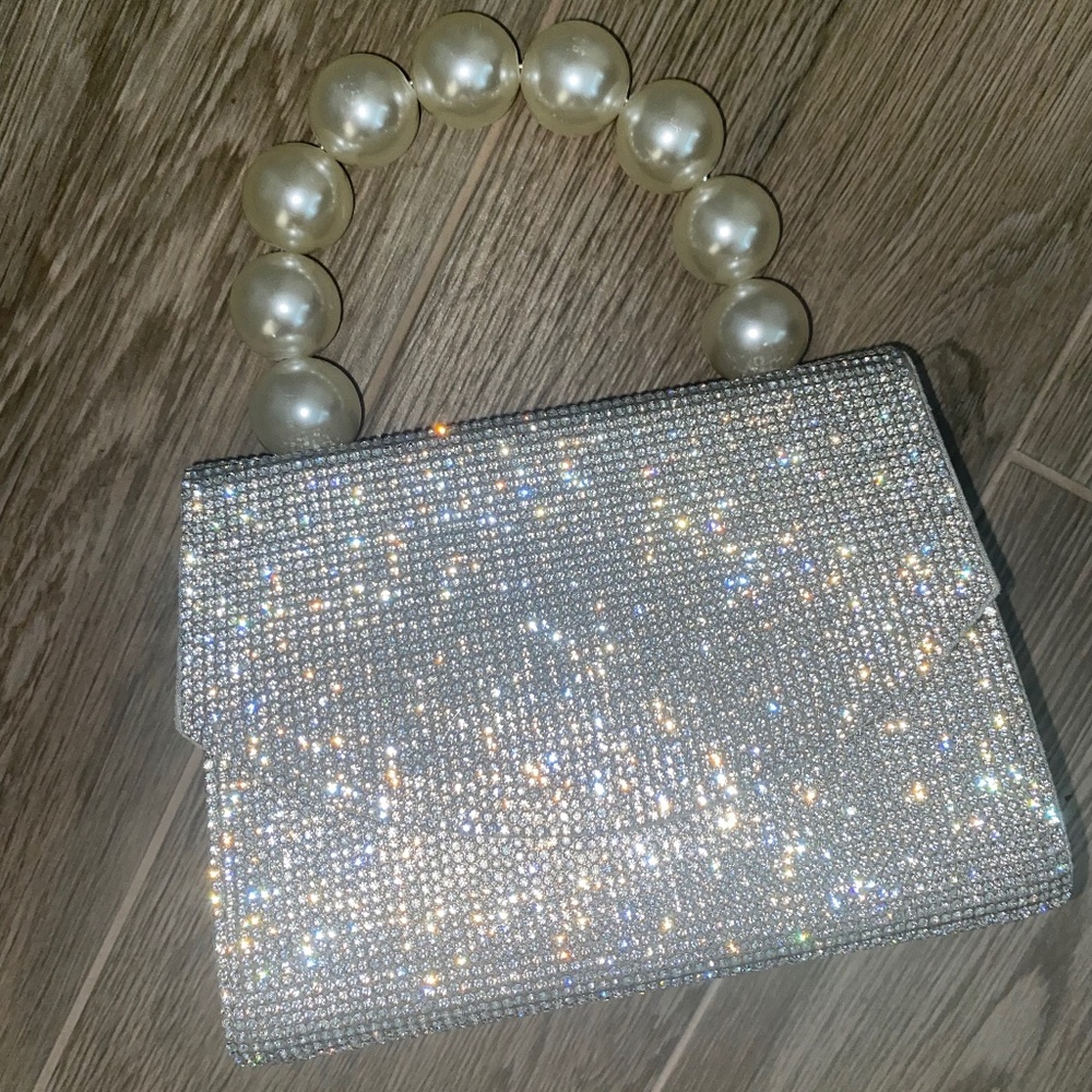 Steve Madden Pearl + Rhinestone Purse
